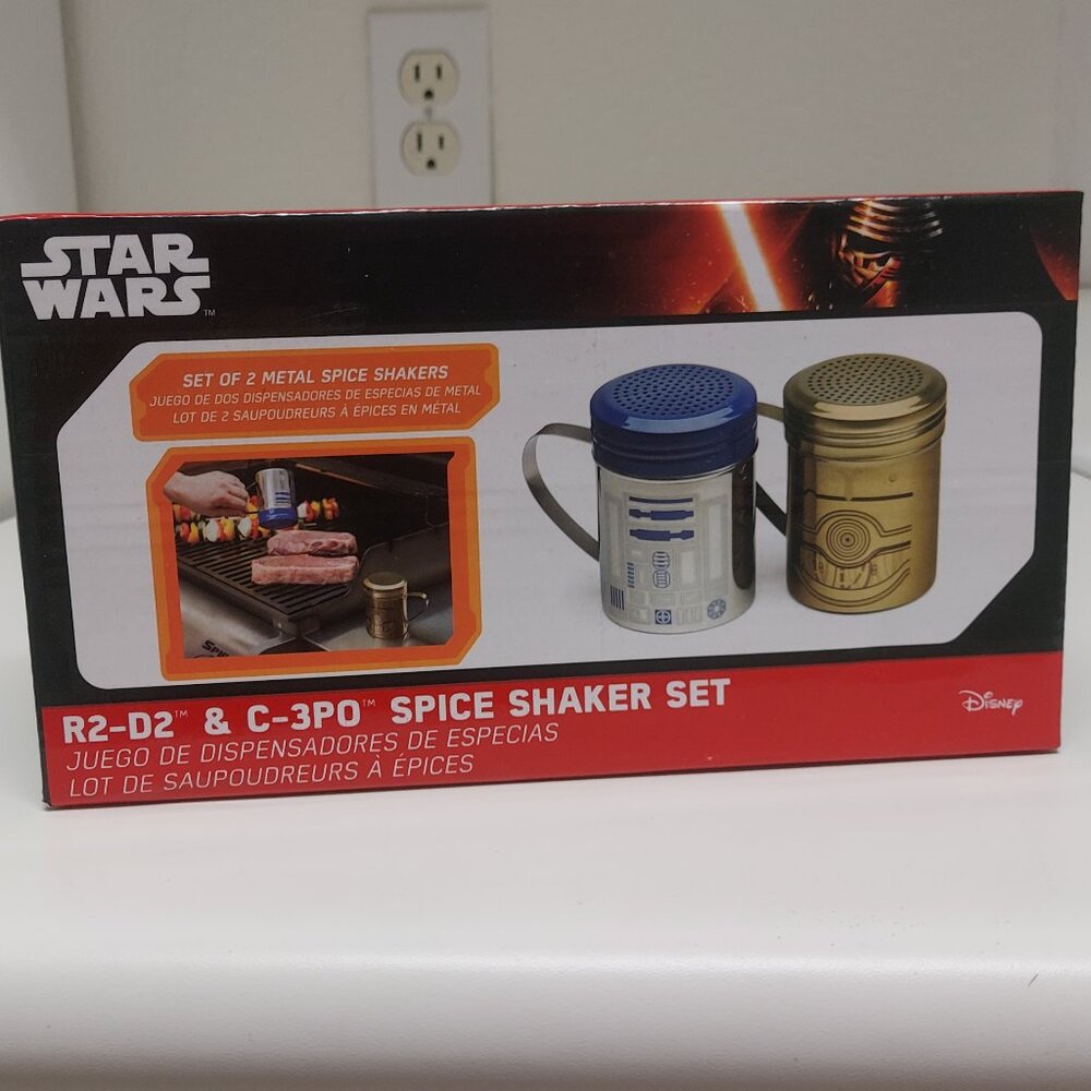 R2-D2 and C-3PO Metal Spice Shaker Set NIB